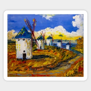 Windmills of La Mancha Sticker